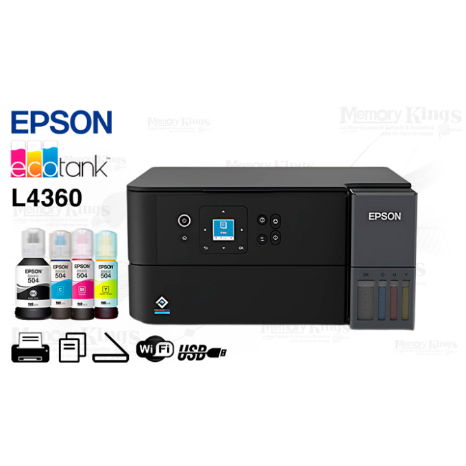 Impresora Multifuncional Epson EcoTank L4360 - Scanner / Printer / Copier / Epson