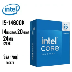 PROCESADOR Intel Core i5 i5-14600K - 3.5 GHz - 14 nucleos 20 hilos-24 MB cache-FCLGA1700 Socket-Caja BX8071514600K