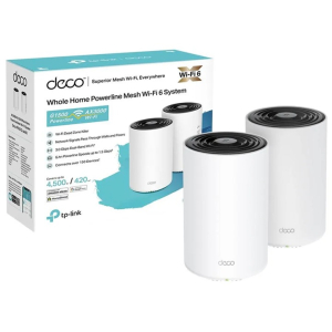 TP-LINK Deco PX50 V1 - Sistema Wi-Fi (2 enrutadores) - hasta 4500 pies cuadrados malla-GigE, G.hn-Wi-Fi 6-Doble banda Deco PX50(2-pack)