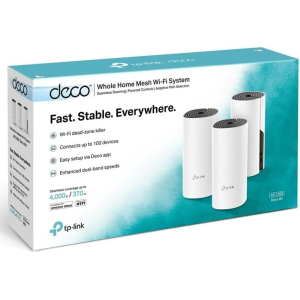Sistema Mesh TP-Link Deco M4 (3 Pack) - AC1200 Router, Repetidor de Wi-fi Inteligente Doble Banda 2.4GHz/5GHz hasta 370m2 / TP-Link