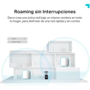TP-LINK Deco X20 - Sistema Mesh Wi-Fi 6 AX1800 (3 enrutadores) 1GbE Wi-Fi 6-Doble banda, para Toda la Casa / TP-Link