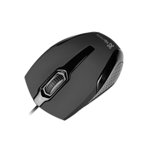 Mouse con cable USB Klip Xtreme con 3 botones, Color negro, KMO-120BK