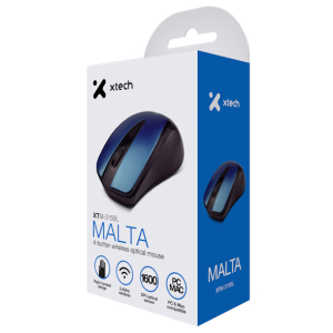 Mouse usb Xtech - XTM-315BL - 2.4 GHz-Wireless-Blue-4-button 1600dpi