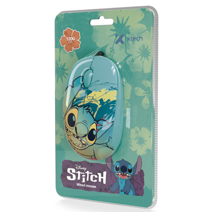 Xtech - XTM-D406ST-BL - Mouse USB-Wired-Disney Stich Blue XTM-D406ST-BL / Xtech