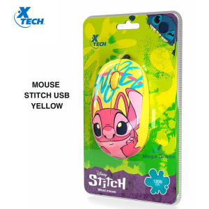 Xtech - XTM-D406ST-YL - Mouse USB-Wired-Disney Stich Yellow XTM-D406ST-YL