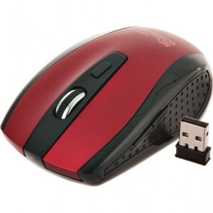 Mouse Klip Xtreme Wireless 2.4 GHz, Color Rojo Nano con 6 botones, KMW-340RD