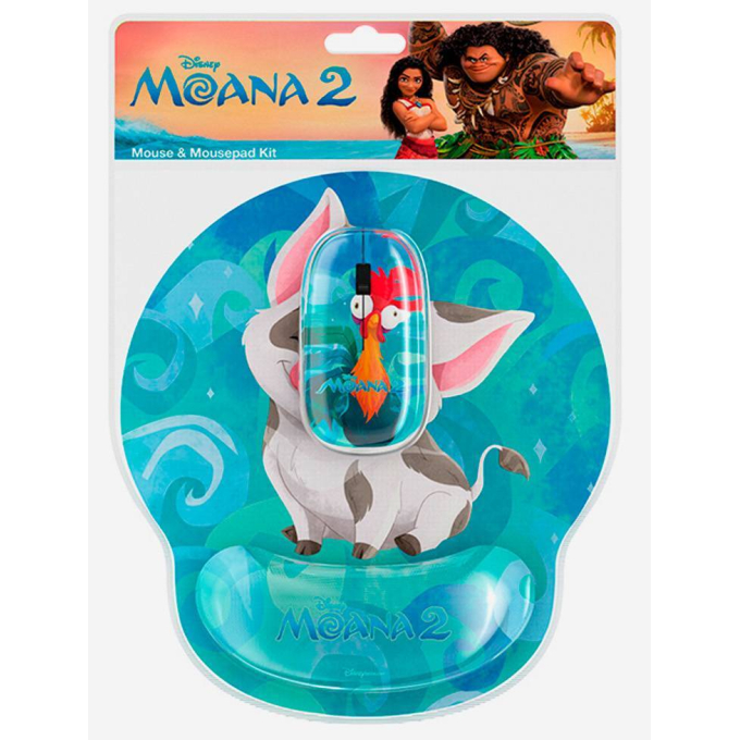 Xtech - XTM-DKT4MO - Mouse and mouse pad kit 2.4 GHz-Wireless-Moana 2 KT4MO-Disney Moana 2 Pua and Hei Hei XTM-DKT4MO / Xtech