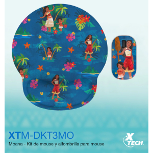 Xtech - XTM-DKT3MO - Mouse and mouse pad kit 2.4 GHz-Wireless-Moana 2 KT3MO-Disney Moana 2 and sister XTM-DKT3MO / Xtech
