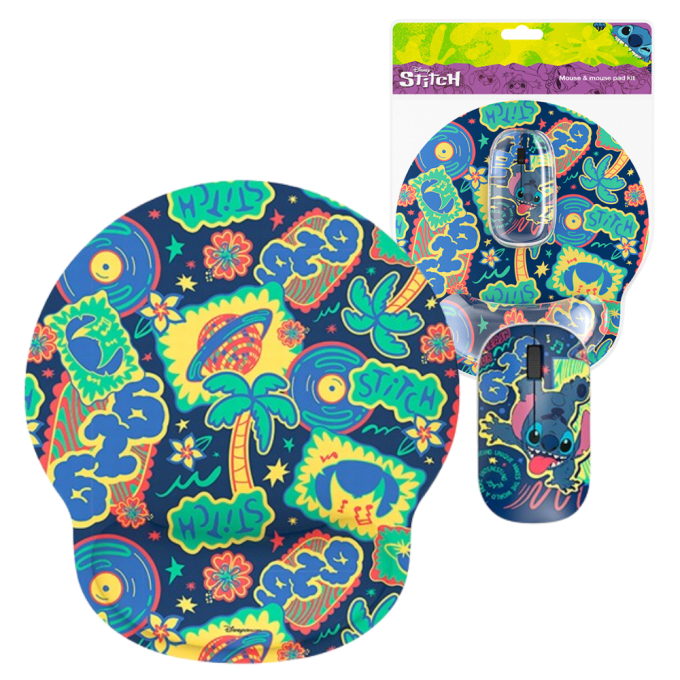 Xtech - XTM-DKT1ST - Mouse and mouse pad kit 2.4 GHz-Wireless-Stitch KT1ST-Disney Stitch XTM-DKT1ST / Xtech