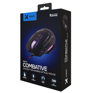 Xtech - XTM-720 - Mouse USB-Wired-Black-Gaming 7200dpi XTM-720