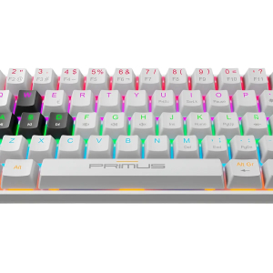 Teclado Primus BALLISTA61T Gaming, Spanish-USB 2.0-Ergonomic Design-Black/white, PKS-060W-S / Primus Gaming