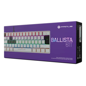 Teclado Primus BALLISTA61T Gaming, Spanish-USB 2.0-Ergonomic Design-Black/white, PKS-060W-S / Primus Gaming