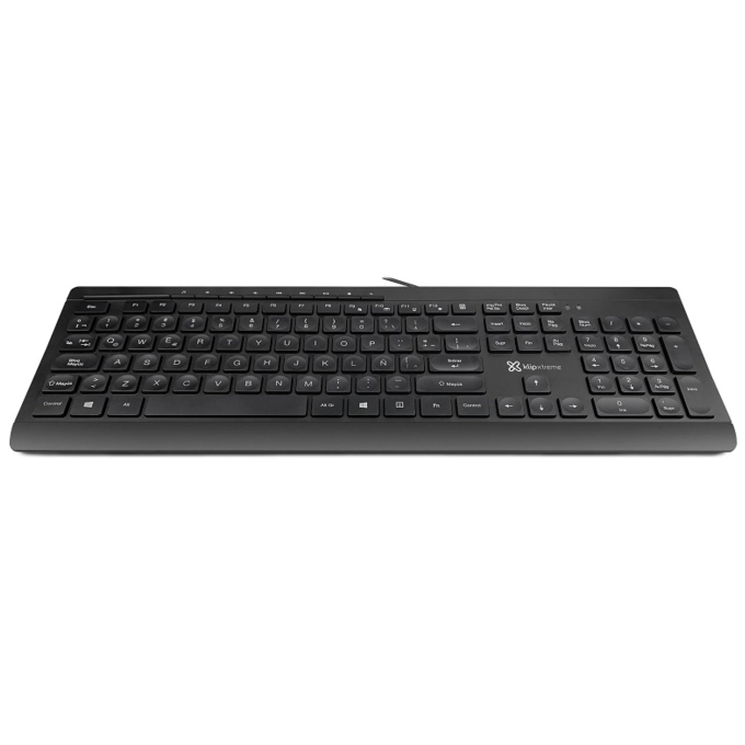 Teclado Klip Xtreme, Keyboard Wired Spanish-USB-Black-Multimedia keys, KKM-252S / Klip Xtreme