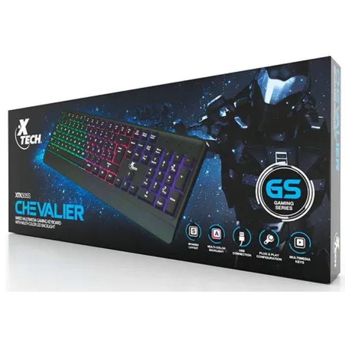 Xtech CHEVALIER XTK-505S - Teclado - retroiluminación USB-QWERTY-español XTK-505S / Xtech