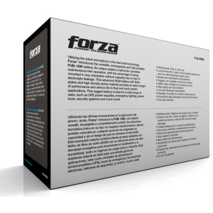 Bateria Forza FUB-1290, 12V 9 Ah, AGM, Recargable / Forza