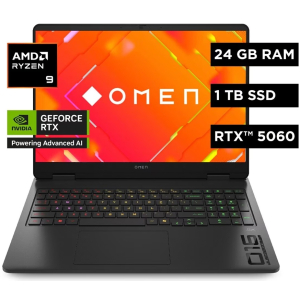 Laptop HP OMEN 16-ap0008la, AMD Ryzen9, Memoria RAM 24Gb, Disco Solido 1Tb SSD, Video NVIDIA RTX 5060 8GB, Pantalla 16pulgadas 2K 144Hz, Gamer / HP