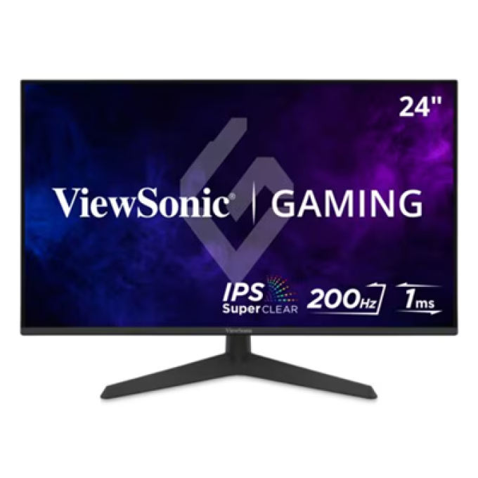 Monitor LED para juegos ViewSonic VX2429 24pulgadas Clase Full HD - 16:9 - 60.5cm (23.8pulgadas) Viewable - SuperClear IPS - LED Retroiluminacion - 1920 x 1080 - 16,7 Millones de colores - Compatible con FreeSync Premium/G-sync - 250cd/m² - 1ms - 200Hz Frecuencia de actualizacion - Altavoces - Inclinable - HDMI - DisplayPort - Compatible con Montura VESA / ViewSonic