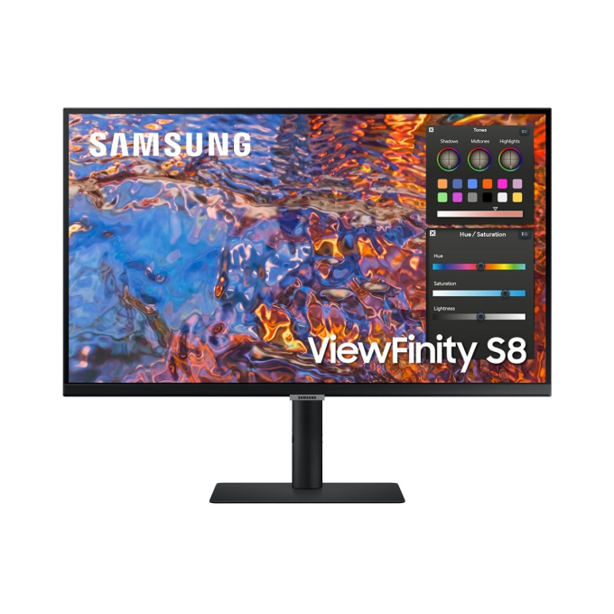 Monitor Samsung ViewFinity S8 27pulgadas 4K UHD 60Hz, IPS, HDMI/DisplayPort/USB-C, Compatible con Montura VESA, S27B804PXN / Samsung
