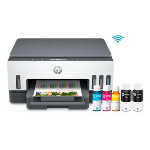 Impresora de inyección de tinta multifunción HP 720 Inalámbrico Smart Tank - Color - Copiadora/Impresora/Escáner - 23 ppm Mono/22 ppm de impresión en color - 4800 x 1200 dpi Impresión - Dúplex impresión Automático - Hasta 5000 páginas al mes - 250 hojas Entrada - Color De Superficie Plana Escáner - 1200 - LAN inalámbrica - Wi-Fi Direct, HP Smart App, Apple AirPrint, Servicio de impresión Mopria, HP Print Service Plugin, Impresión de Android - USB