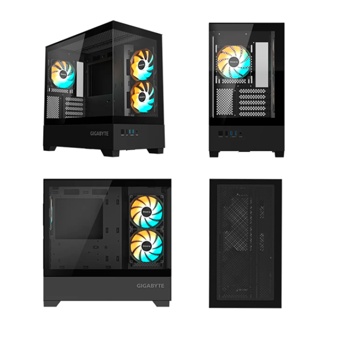 Case GIGABYTE GB-C201P PANORAMIC, Mid Tower, Compatible con mini-ITX/m-ATX, Color negro / GIGABYTE