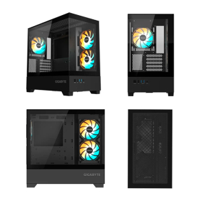 Case GIGABYTE GB-C201P PANORAMIC, Mid Tower, Compatible con mini-ITX/m-ATX, Color negro