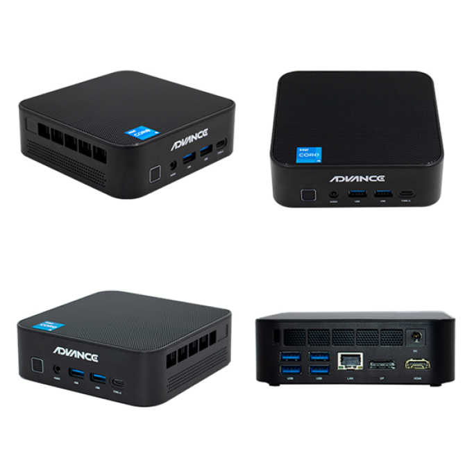 Mini PC Advance MP6560 Intel Ci5-12450H 2.00.GHz Turbo E-core 3.30GHz P-core 4.40GHz / Advance