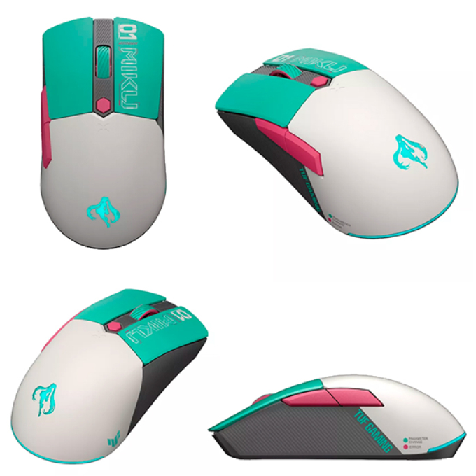 Mouse Asus Tuf Gaming Mini Wireless Hatsune Miku Edition, Inalambrico USB, Óptico / Asus