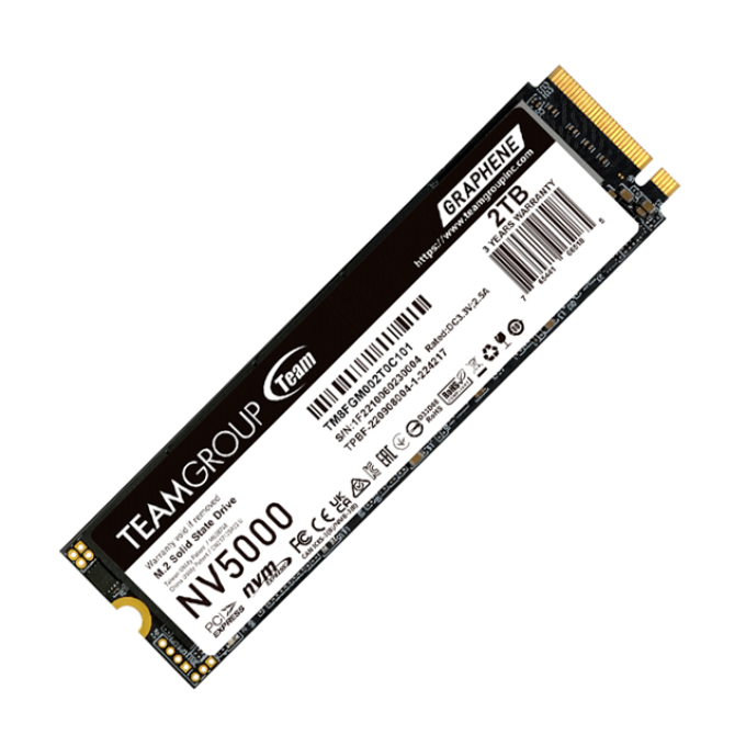 Unidad de estado solido TEAMGROUP NV5000 M.2 PCIe 4.0 SSD M.2 2TB, PCIe Gen4x4 con NVMe / TEAMGROUP