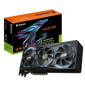 Tarjeta de video GIGABYTE AORUS GeForce RTX 5070 MASTER 12G, 12 GB GDDR7, PCIe Gen 5.