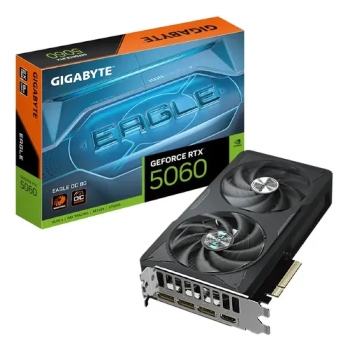 Tarjeta de video GIGABYTE GeForce RTX 5060 EAGLE OC 8G, 8GB GDDR7, PCIe Gen 5.0 / GIGABYTE