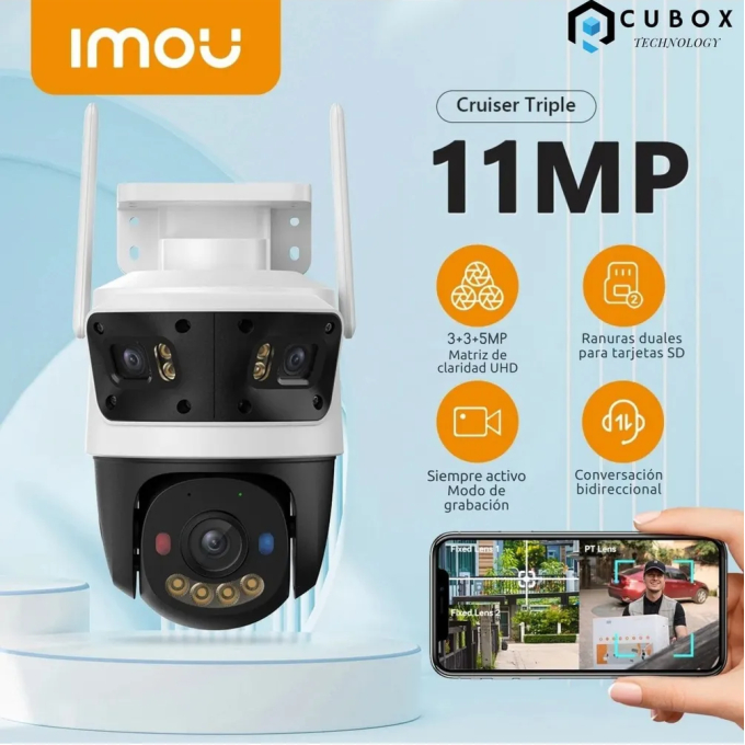 CAMARA DE SEGURIDAD IMOU IPC-S7UN-11M0WED CRUSIER TRIPLI LENS 11MP IP66 / Imou