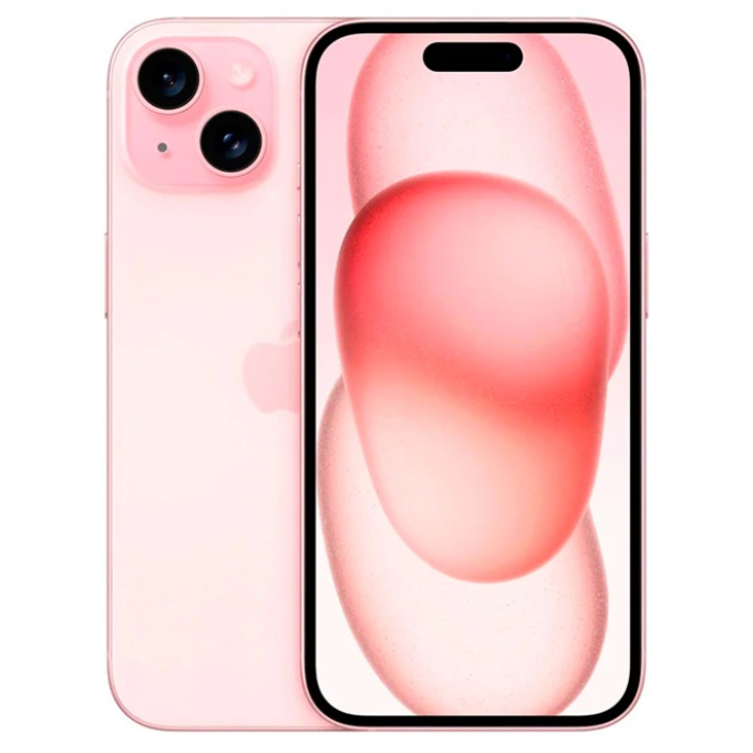 Telefono Celular SmartPhone Apple iPhone 15 A3090, 6Gb RAM, 128Gb Almacenamiento, 5G, pantalla 6.1pulgadas OLED 2556 x 1179, Rosa / Apple