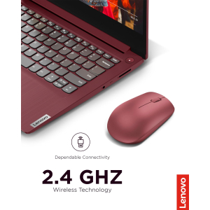 Mouse Lenovo 530 Travel - Radiofrecuencia - USB 2.0 Tipe A - Óptico - 3 Botón(es) - Rojo Cereza - Cable/Inalámbrico - 2.40GHz - 1200 dpi - Rueda de desplazamiento - Simétrico - 1 x AA Battery Supported / 