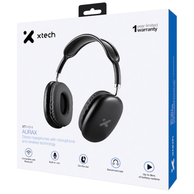Auriculares con microfono Xtech XTH-614 - Para Portable electronics / Para Cellular phone / Para Home audio Wireless-Aurax XTH-614 / Xtech