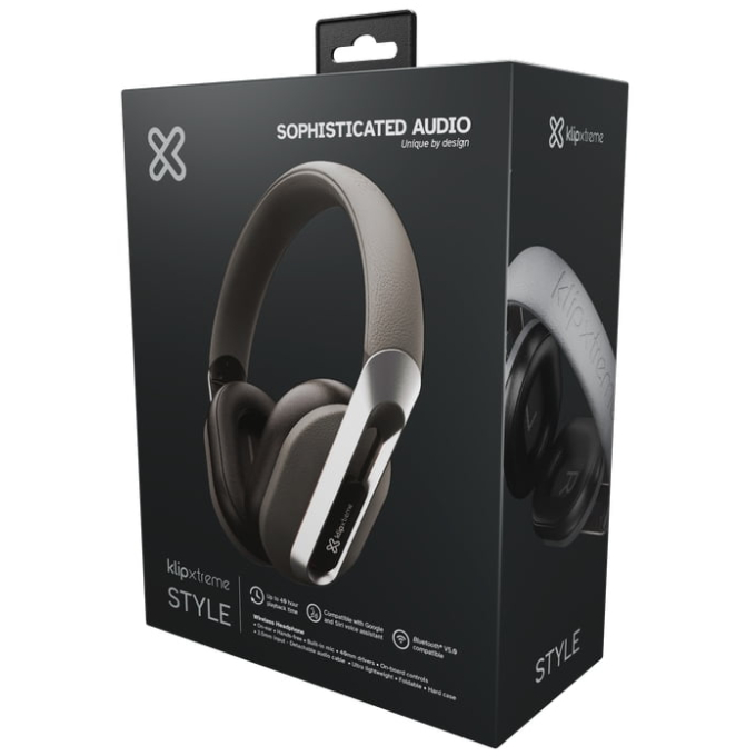 AURICULARES Klip Xtreme - KWH-750GR - Para Home audio / Para Portable electronics / Para Professional audio / Para Cellular phone-Wireless-40Hr Gray color KWH-750GR / Klip Xtreme