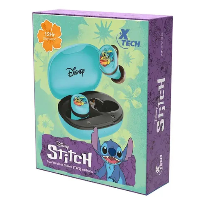 Auriculares inalambricos Xtech XTH-D701ST-BL - Wireless earbuds Disney Stich Blue XTH-D701ST-BL / Xtech