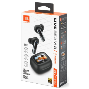 Auriculares inalambricos con micro - JBL LIVE Beam 3 - Bluetooth-cancelacion de sonido activo-negro / JBL