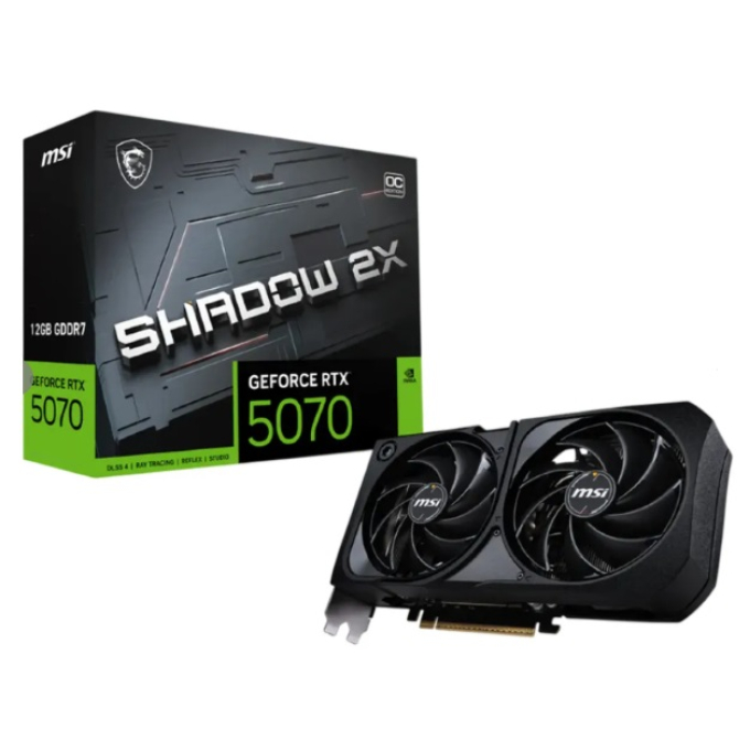Tarjeta de Video MSI GeForce RTX 5070 Memoria 12GB SHADOW 2X OC - PCI Express NVIDIA-NVIDIA GeForce RTX 5070 8.24142E+11 / MSI