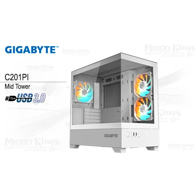 CASE-PC GIGABYTE C201 PANORAMIC ICE GB-C201PI / GIGABYTE