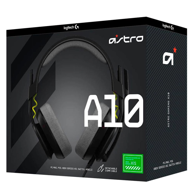 AUDIFONO C/MICROF. LOGITECH G ASTRO A10 G2 MULTI-PLATFORM FOR PC/MAC/PS5/XBOX/SWITCH BLACK (939-002056) / LOGITECH G