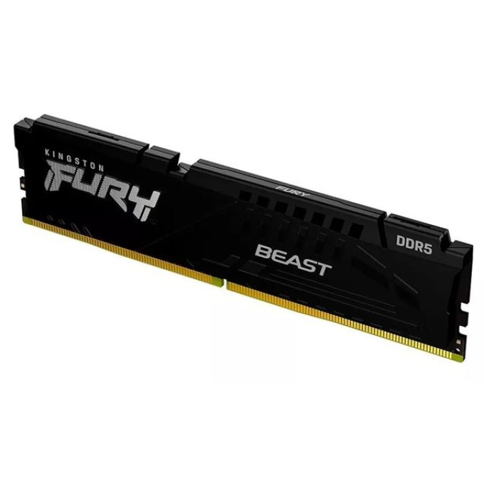 Memoria RAM Kingston FURY Beast para Placa Base - 16GB (1 x 16GB) DDR5 SDRAM - 5200MHz - CL40 - 1.25V - ECC en matriz - 288-clavijas - DIMM / Kingston
