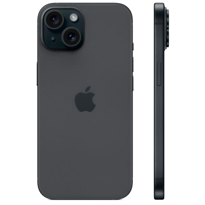 Telefono Celular SmartPhone Apple iPhone 15 A3090, 6Gb RAM, 128Gb Almacenamiento, 5G, pantalla 6.1pulgadas OLED 2556 x 1179, Negro / Apple