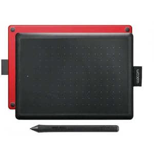 Wacom One by CTL-672 Tableta grafica - 2540 lpi - Cable - Negro, Rojo - 216mm x 135mm Active Area - 2048 Nivel de presion - Lapiz - Mac, PC