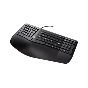 Teclado Klip Xtreme, Keyboard Wired Spanish-USB-Ergonomic Design-Black-Ergonomical, KBK-260S
