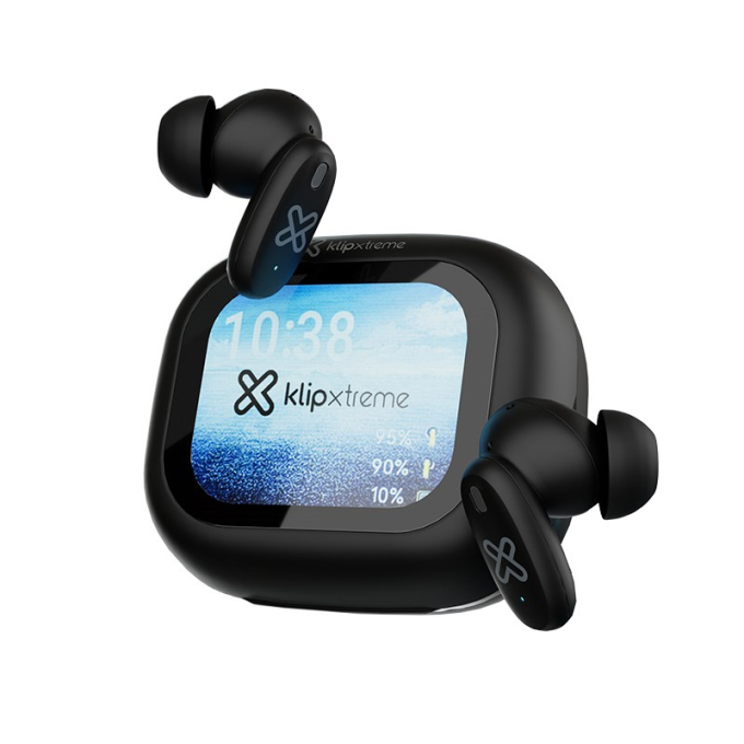 Audifonos Klip Xtreme KTE-800BK, True wireless earphones, Wireless-15Hrs Display Black, / Klip Xtreme