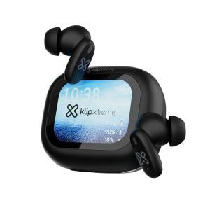 Audifonos Klip Xtreme KTE-800BK, True wireless earphones, Wireless-15Hrs Display Black, / Klip Xtreme