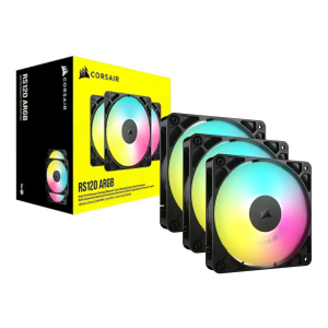 Ventilador CORSAIR RS120 ARGB 3PK, negro, CO-9050181-WW / CORSAIR
