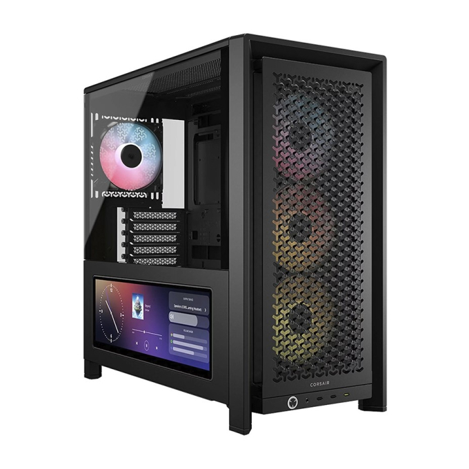 CASE CORSAIR 4000D, Pantalla LCD RS ARGB BLACK CC-9011326-WW / CORSAIR