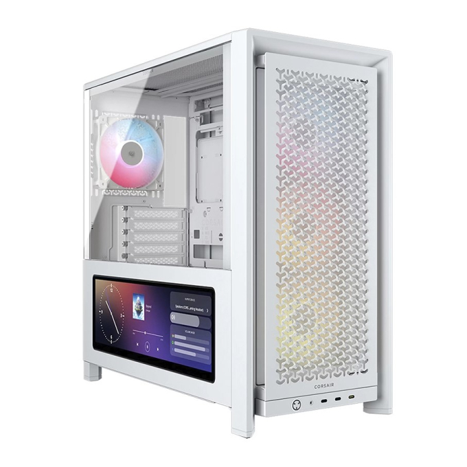 CASE CORSAIR 4000D, Pantalla LCD RS ARGB WHITE CC-9011327-WW / CORSAIR