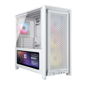 CASE CORSAIR 4000D, Pantalla LCD RS ARGB WHITE CC-9011327-WW